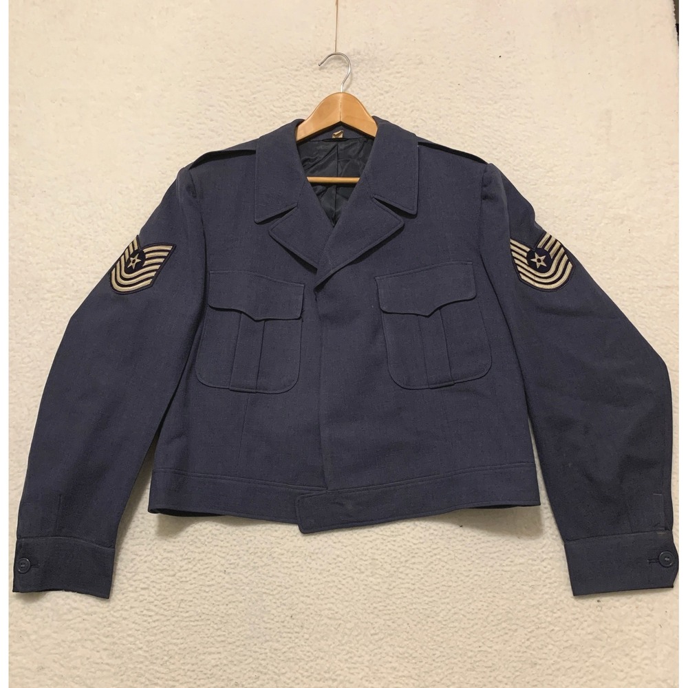 Vintage 1949 US Air Force 100% Wool Ike Jacket Size 48L Blue-84  Military Dress